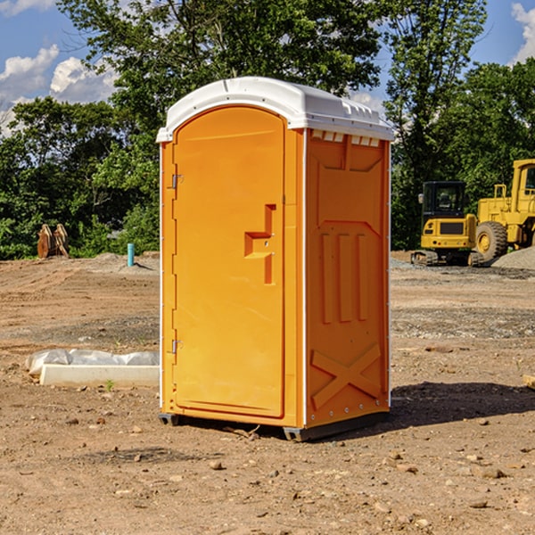 can i customize the exterior of the porta potties with my event logo or branding in Decoria